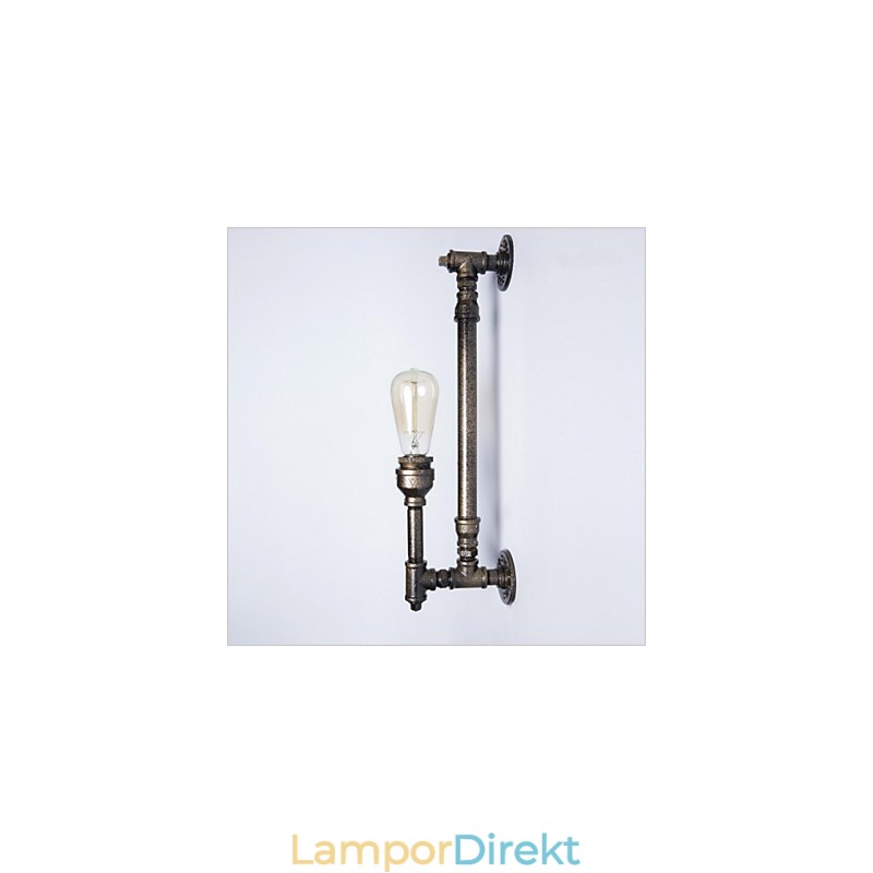 Wroguht Iron Water Pipe Vägglampa Vintage Aisle Lights Loft Iron Wall Lamp Edison Glödlampa Fj Db2 046A0