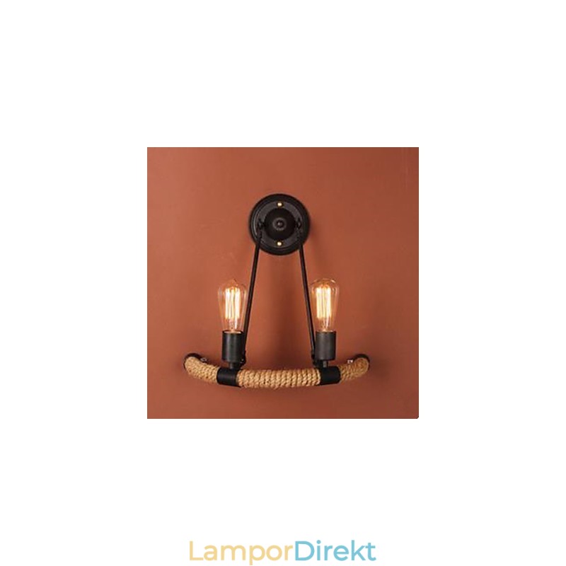 Kontrakterad Balkong Trapplampa Halvcirkel Hamprep Vägglampa