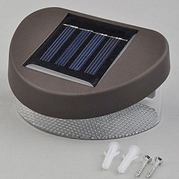Vitt Ljus Solar Ljusväg Vägg Landskap Montering Trädgårdsstängsel Ljus