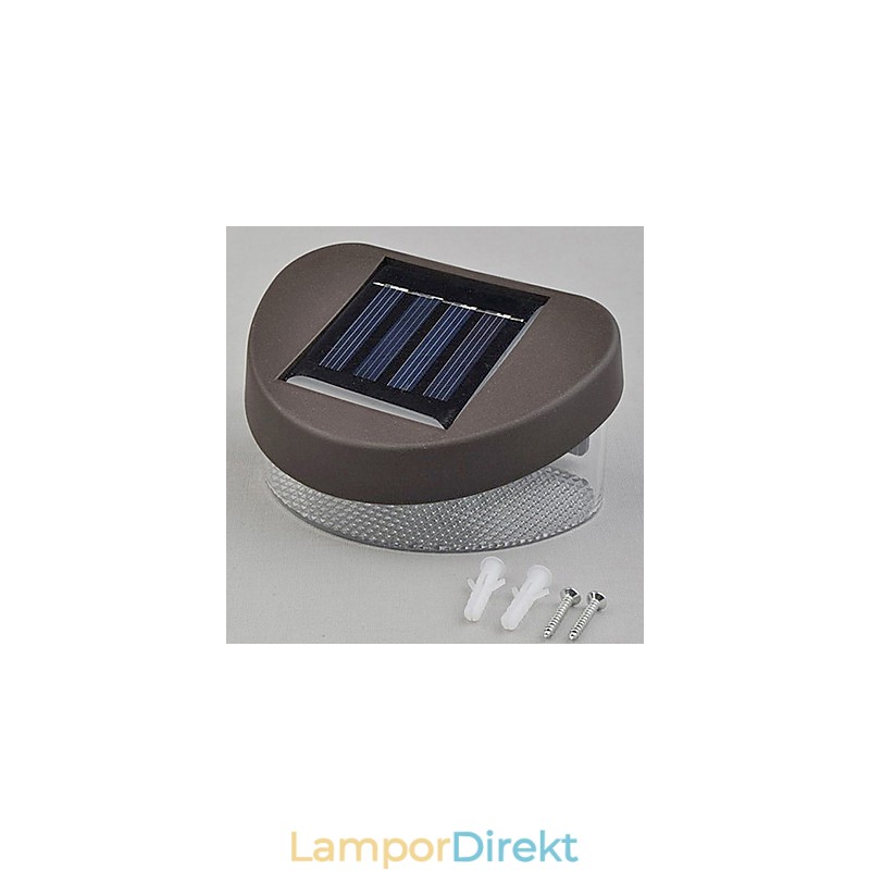 Vitt Ljus Solar Ljusväg Vägg Landskap Montering Trädgårdsstängsel Ljus