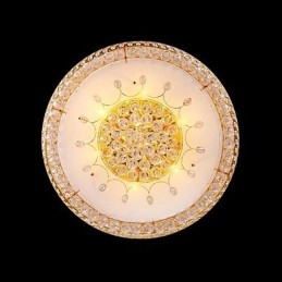 Rund Kristall Absorbera Dome Light Taklampa Diameter 80Cm Innehåller 15 Glödlampor