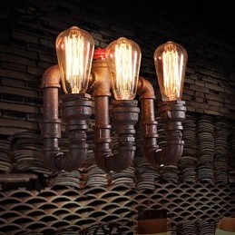 Vägglampetter Mini Style Rustik Lodge Metal