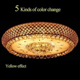 Rund Kristall Absorbera Dome Light Taklampa Diameter 80Cm Innehåller 15 Glödlampor