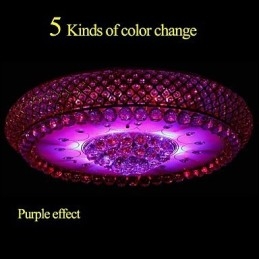 Rund Kristall Absorbera Dome Light Taklampa Diameter 80Cm Innehåller 15 Glödlampor