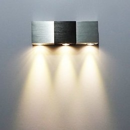 Modern Vägglampa Med Spridande Ljus Rektangulär Aluminiumkropp