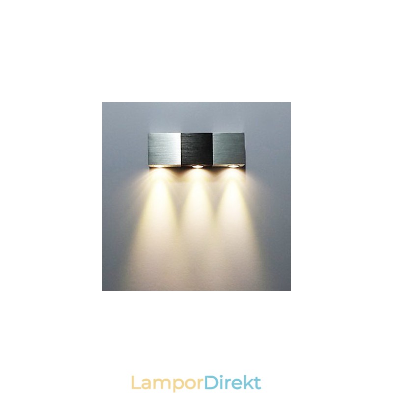 Modern Vägglampa Med Spridande Ljus Rektangulär Aluminiumkropp