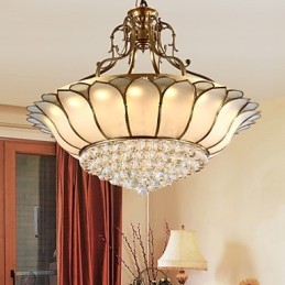 Traditionell Klassisk Rustik Lodge Mässing Metall Flush Mount