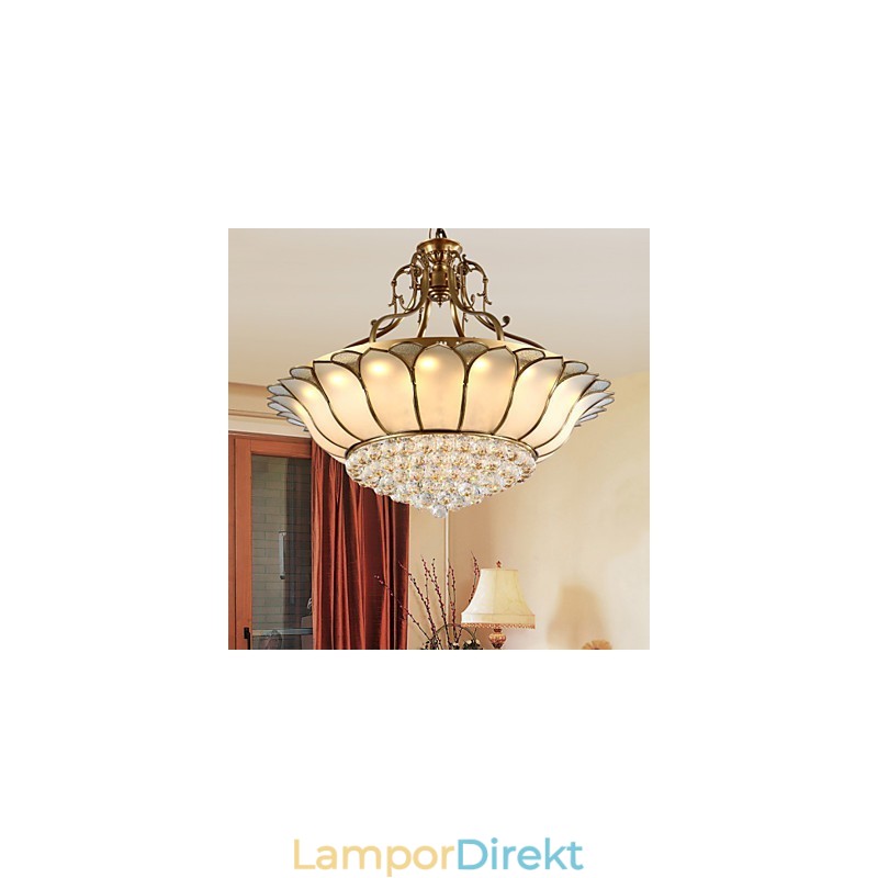Traditionell Klassisk Rustik Lodge Mässing Metall Flush Mount