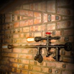Vintage Industriell Vägglampa Badrum Kök Matsalsrör Edison Light Lyx Matsal Bar Lampetter Lamparas Fj Db2 014A0