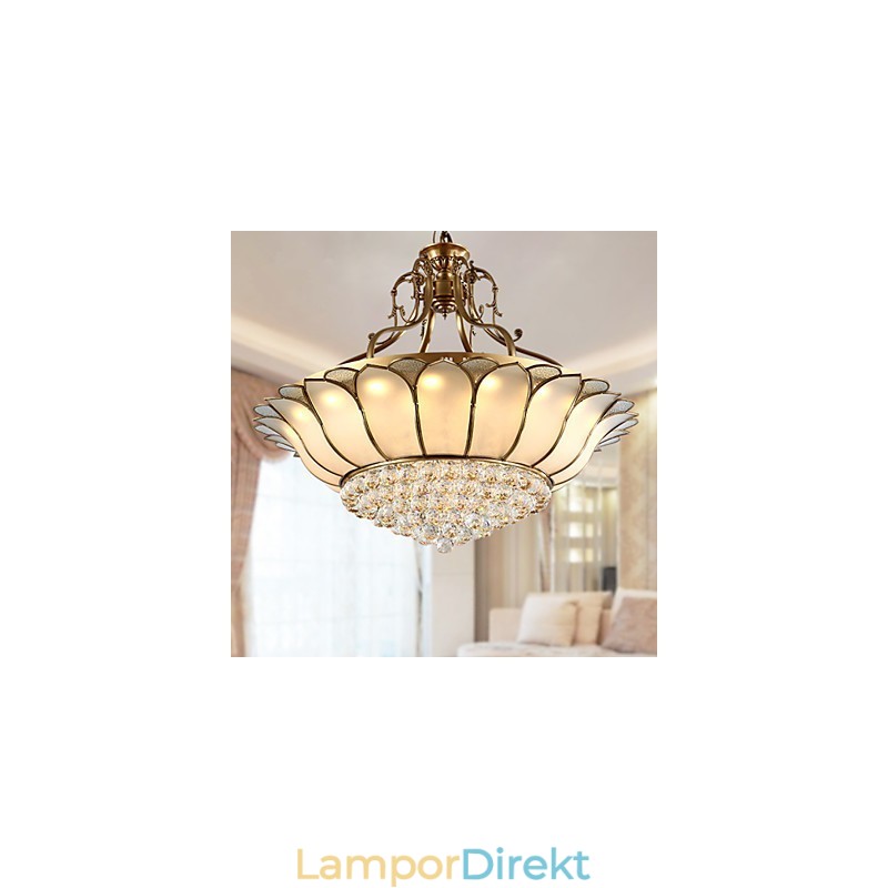 Traditionell Klassisk Rustik Lodge Mässing Metall Flush Mount