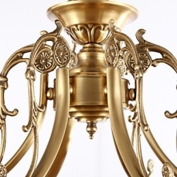 Traditionell Klassisk Rustik Lodge Mässing Metall Flush Mount