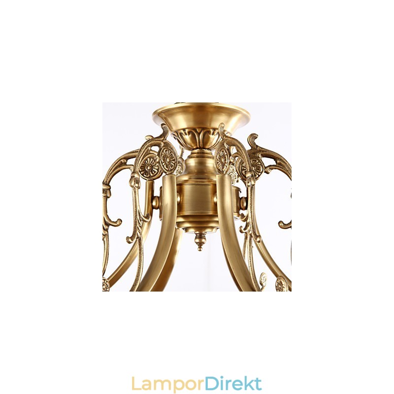 Traditionell Klassisk Rustik Lodge Mässing Metall Flush Mount