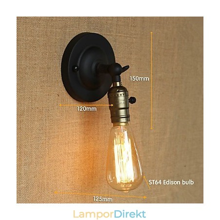 Edison Glödlampa Aisle Retro Minimalistisk Sänggång Cafe Terrass Kanal Mini Vägglampa Edison Glödlampa Aisle Retro Minimalistisk Sänggång Cafe Terrass Kanal Mini Vägglampa