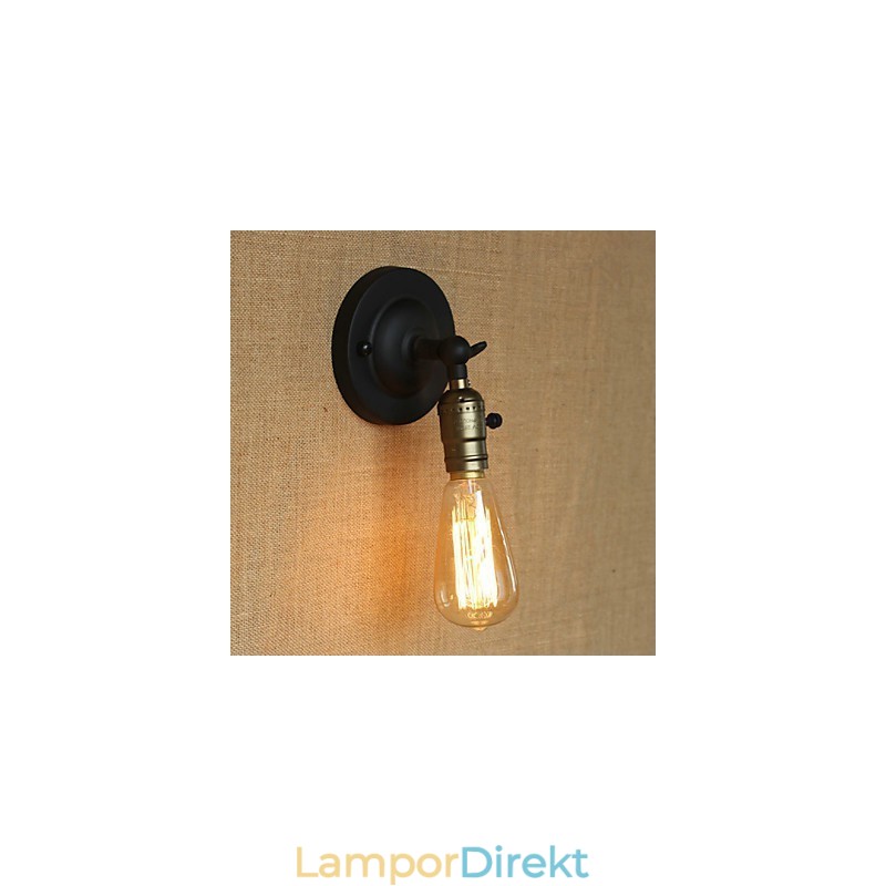Edison Glödlampa Aisle Retro Minimalistisk Sänggång Cafe Terrass Kanal Mini Vägglampa
