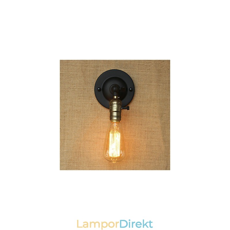 Edison Glödlampa Aisle Retro Minimalistisk Sänggång Cafe Terrass Kanal Mini Vägglampa