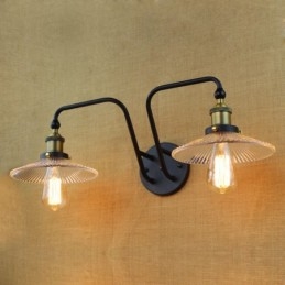 Industriell Nordisk Stil Kreativ Personlighet Sovrumsinredning Medelhavet Café Vägg Glas Dubbeljärn