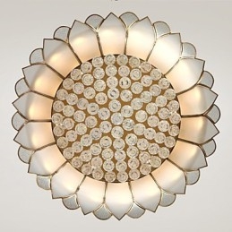 Traditionell Klassisk Rustik Lodge Mässing Metall Flush Mount