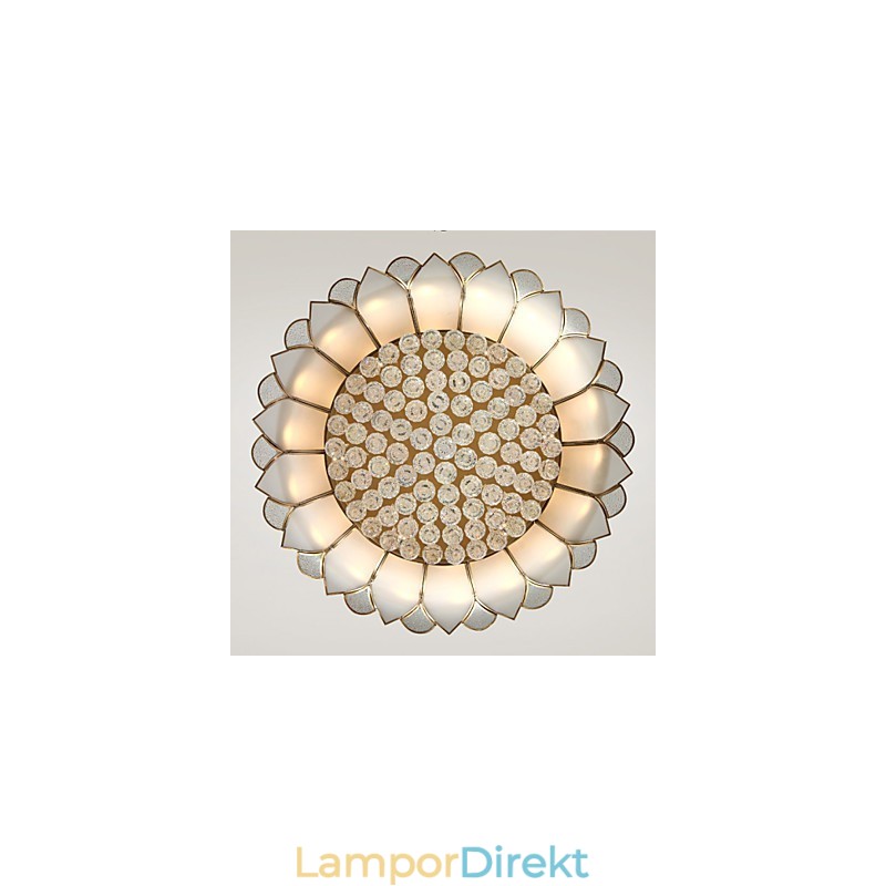 Traditionell Klassisk Rustik Lodge Mässing Metall Flush Mount