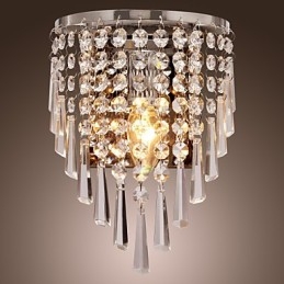 Halvcirkelformad Vägglampa I Crystal Feature
