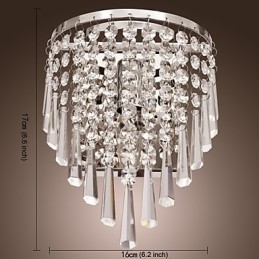 Halvcirkelformad Vägglampa I Crystal Feature