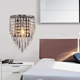 Halvcirkelformad Vägglampa I Crystal Feature