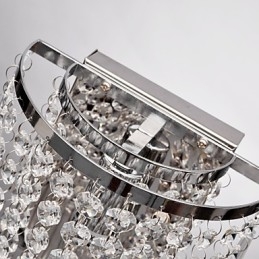Halvcirkelformad Vägglampa I Crystal Feature