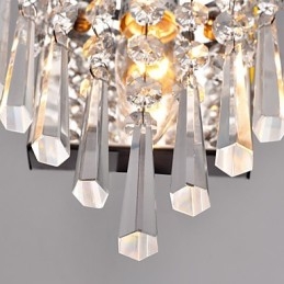 Halvcirkelformad Vägglampa I Crystal Feature