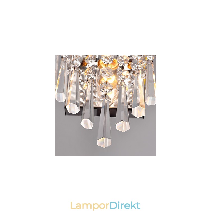 Halvcirkelformad Vägglampa I Crystal Feature