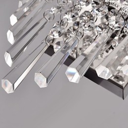 Halvcirkelformad Vägglampa I Crystal Feature
