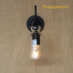 Amerikanska Landsbygden Pastoral Minimalistisk Vardagsrum Hall Dekorerad Glasvägg Sconce