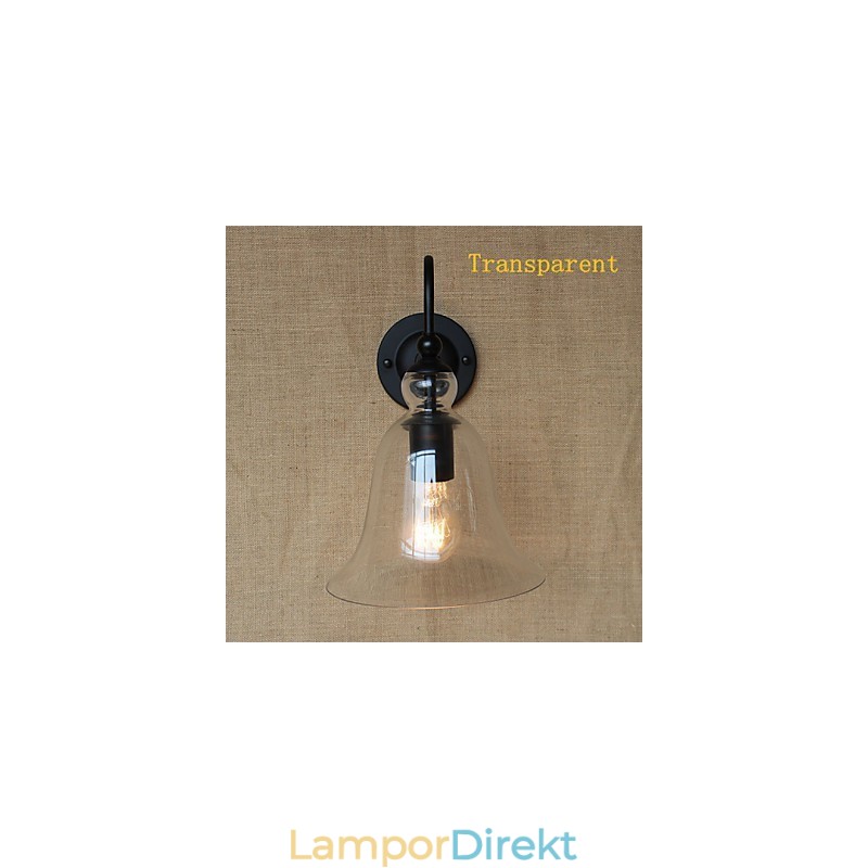 Amerikanska Landsbygden Pastoral Minimalistisk Vardagsrum Hall Dekorerad Glasvägg Sconce