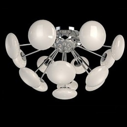 Modernyestaurant Lampa Enkel Cirkulär Glaskonst Pendellampa Europeisk Stil