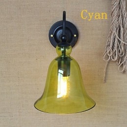 Amerikanska Landsbygden Pastoral Minimalistisk Vardagsrum Hall Dekorerad Glasvägg Sconce