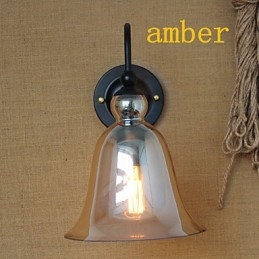 Amerikanska Landsbygden Pastoral Minimalistisk Vardagsrum Hall Dekorerad Glasvägg Sconce