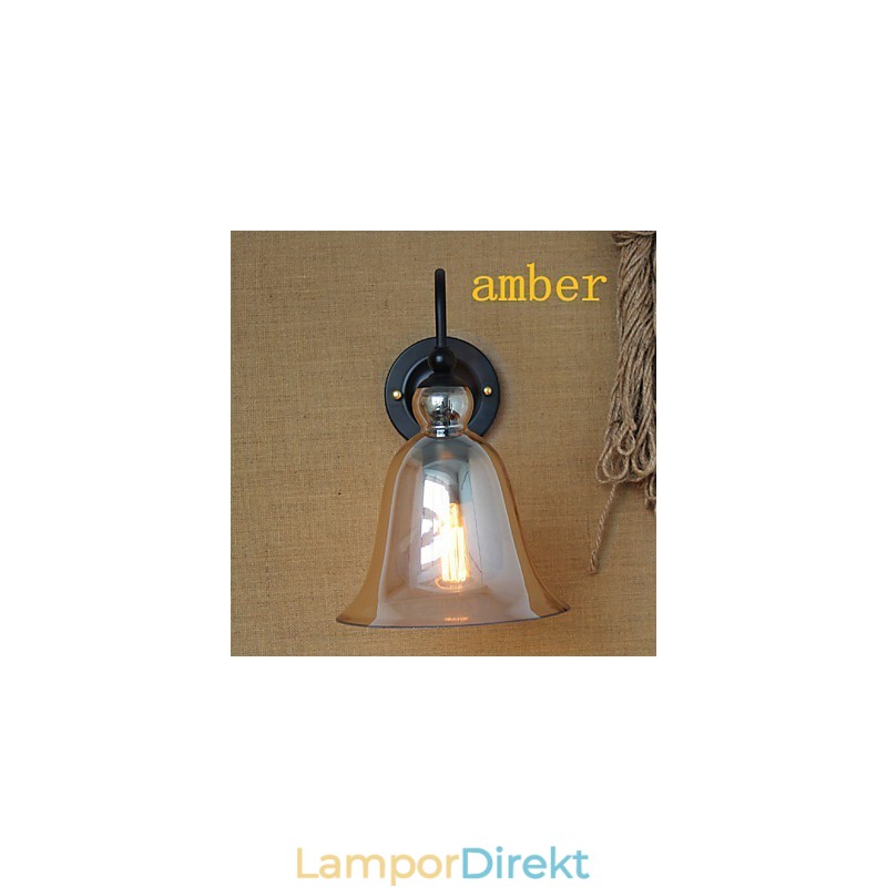 Amerikanska Landsbygden Pastoral Minimalistisk Vardagsrum Hall Dekorerad Glasvägg Sconce