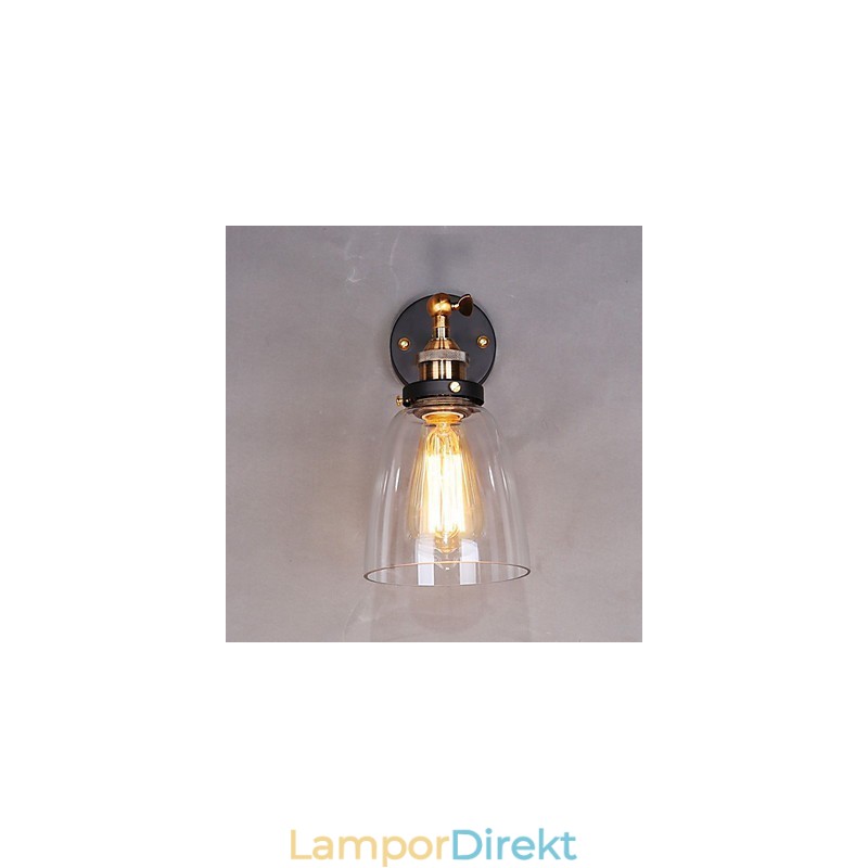 Industriell Edison Enkelhet Glasvägglampa Metall Baskåpa Matsal Arbetsrum Kontor Hall Väggmonteringslampa
