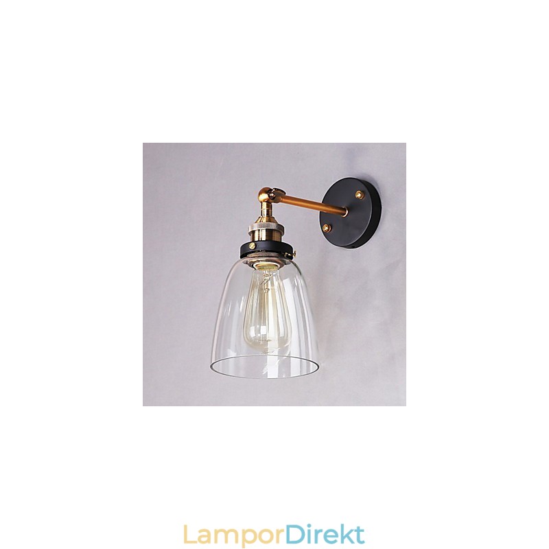Industriell Edison Enkelhet Glasvägglampa Metall Baskåpa Matsal Arbetsrum Kontor Hall Väggmonteringslampa