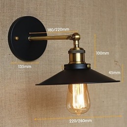 Retro Minimalistisk Industriell Stil Villa Framför Kyrkgången Paraply Svart Klänning Dekorerad Vägg