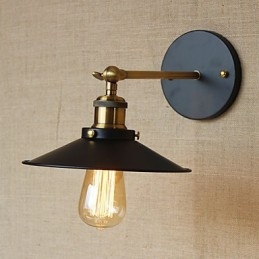 Retro Minimalistisk Industriell Stil Villa Framför Kyrkgången Paraply Svart Klänning Dekorerad Vägg