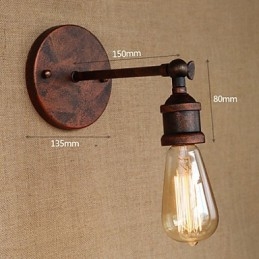 Amerikansk Bar Café Restaurang Sängbord Minimalistisk Gång Järnvägglampa Av Järn
