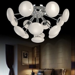 Modernyestaurant Lampa Enkel Cirkulär Glaskonst Pendellampa Europeisk Stil