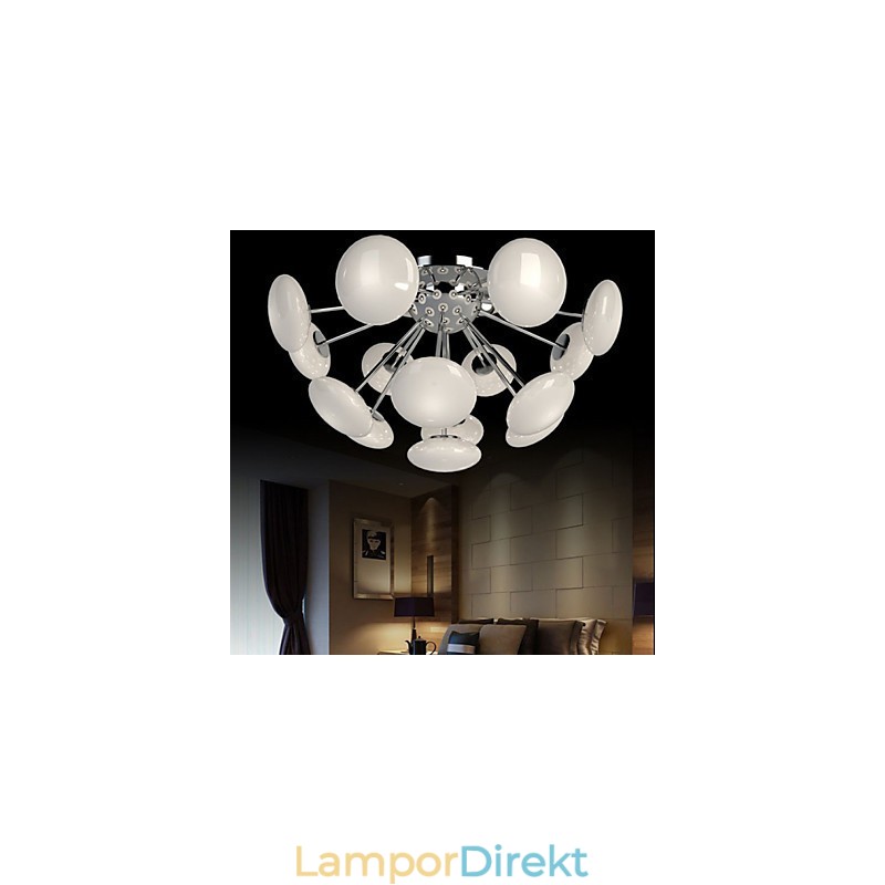 Modernyestaurant Lampa Enkel Cirkulär Glaskonst Pendellampa Europeisk Stil