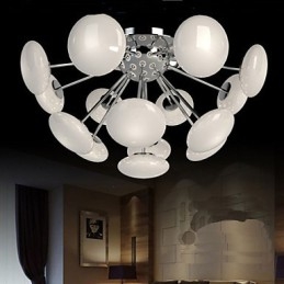 Modernyestaurant Lampa Enkel Cirkulär Glaskonst Pendellampa Europeisk Stil