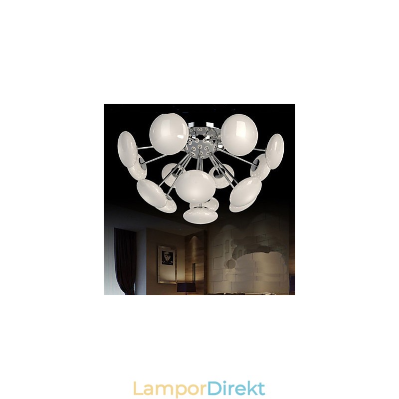 Modernyestaurant Lampa Enkel Cirkulär Glaskonst Pendellampa Europeisk Stil