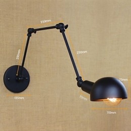 Retro Industriell Stil Gångtrappa Korridor Långarm Vägglampa Smidesjärn Balkong Restaurang Bar