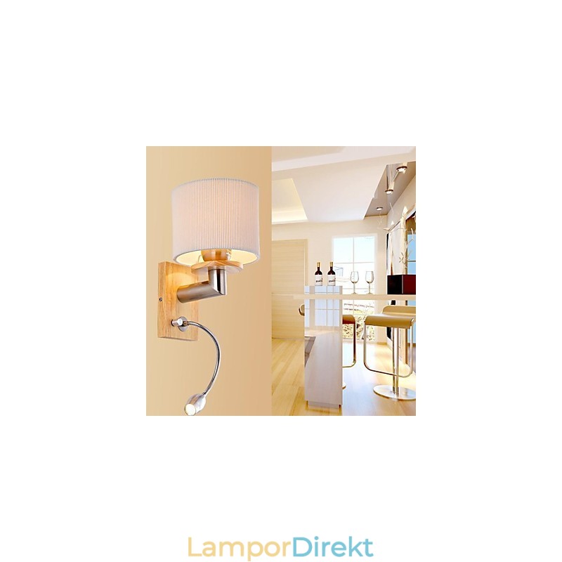 Vägglampa One Light Med Läslampa