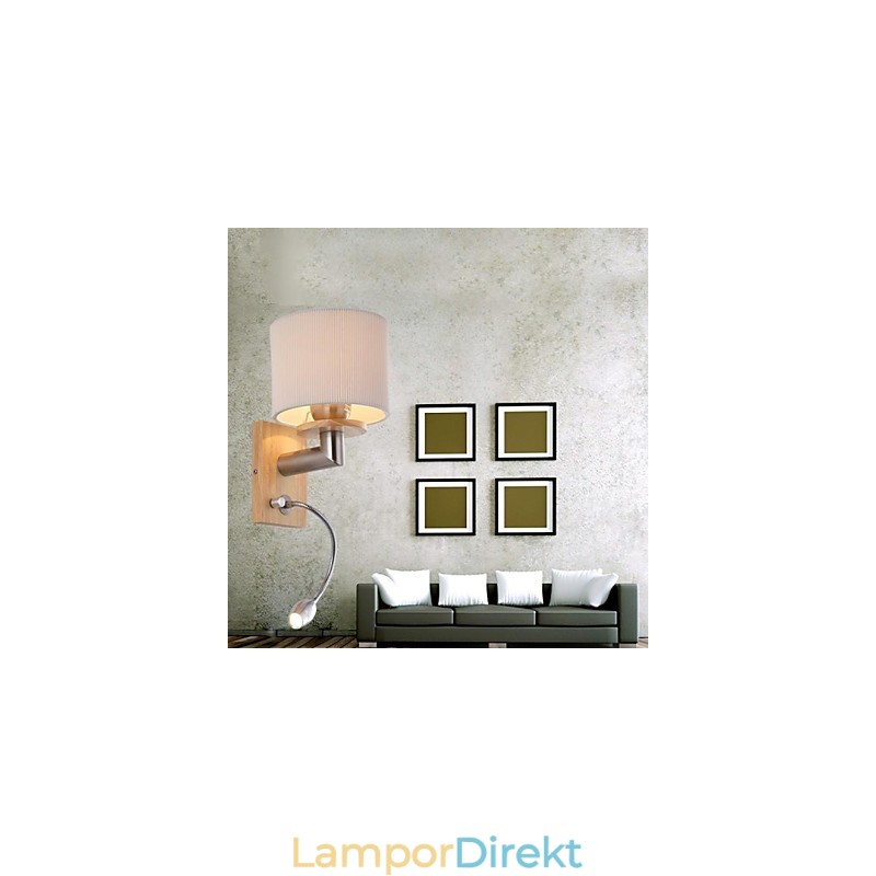 Vägglampa One Light Med Läslampa