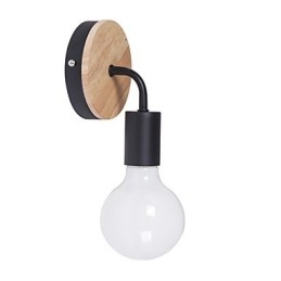 110V 220V Järn Edison Vägglampa Inomhus Hall Trapphus Sconce Bulb Lamparmatur Svart Vit