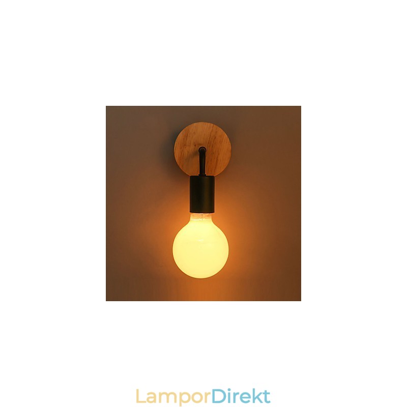 110V 220V Järn Edison Vägglampa Inomhus Hall Trapphus Sconce Bulb Lamparmatur Svart Vit