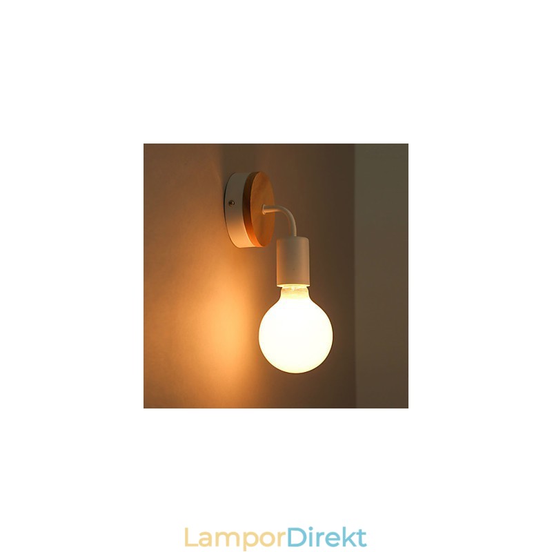 110V 220V Järn Edison Vägglampa Inomhus Hall Trapphus Sconce Bulb Lamparmatur Svart Vit